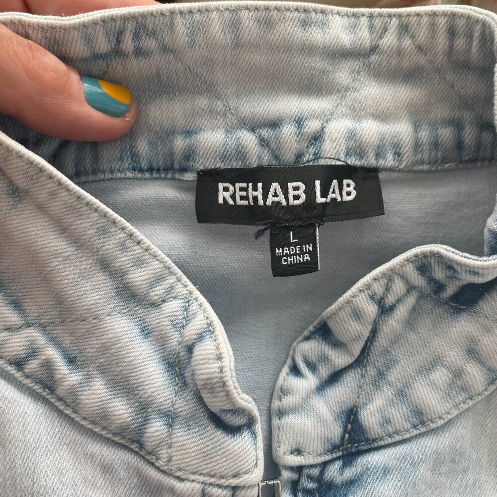 Rehab Lab Acid-Wash Denim Full Body Jumpsuit! L (fits M) - Picture 4 of 6